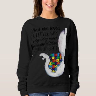 Sudadera La Madre Del Autismo Elefante Y Ella Se Amó A Sí M