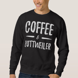 Sudadera La madre del perro del rottweiler que bebe café