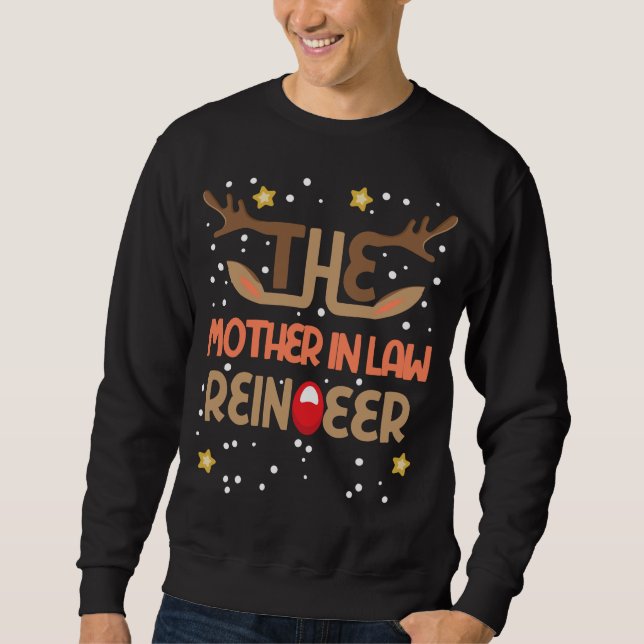 Sudadera La madre en la ley, familia que codea renos - Grac (Anverso)