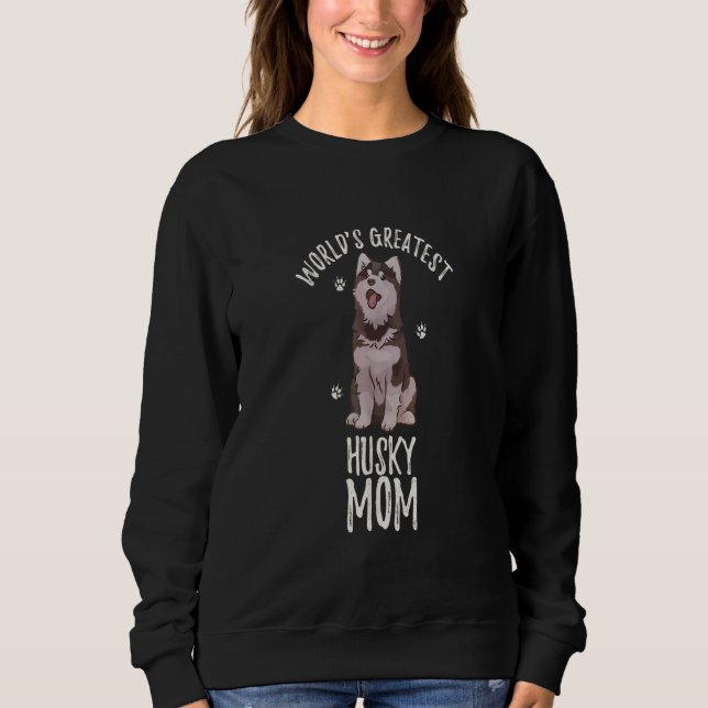 Sudadera La madre graciosa del perro siberiano más grande d (Anverso)