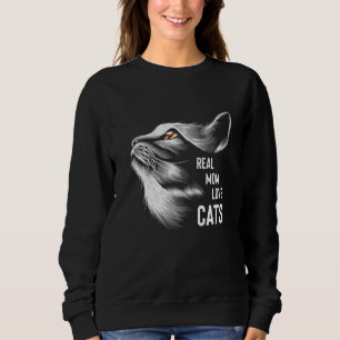 Sudadera La Madre Real Ama Los Gatos El Día De La Madre
