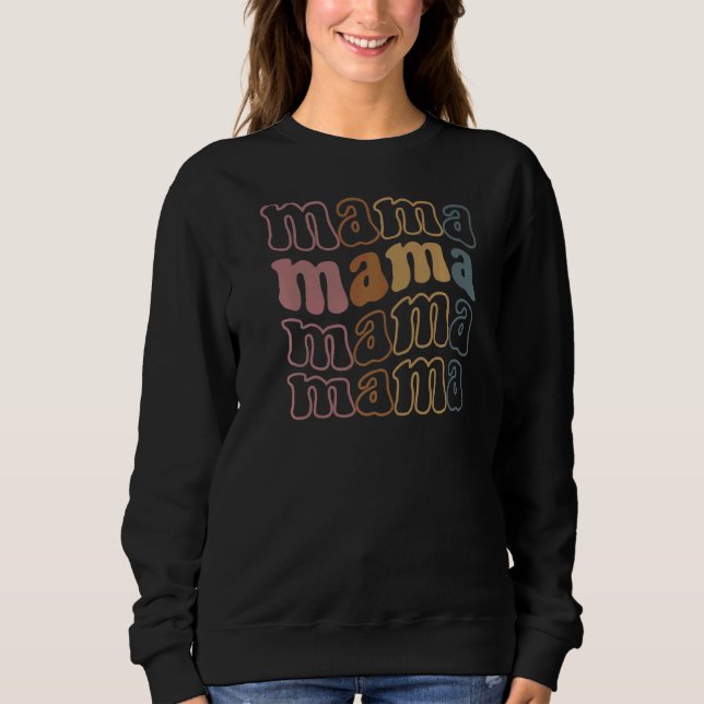 Sudadera La madre retro mejor mamá feliz (Anverso)