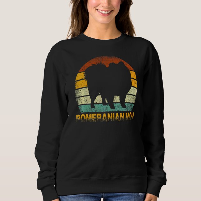 Sudadera La madre retro pomerania Doxie Dug Dueño De Perro  (Anverso)