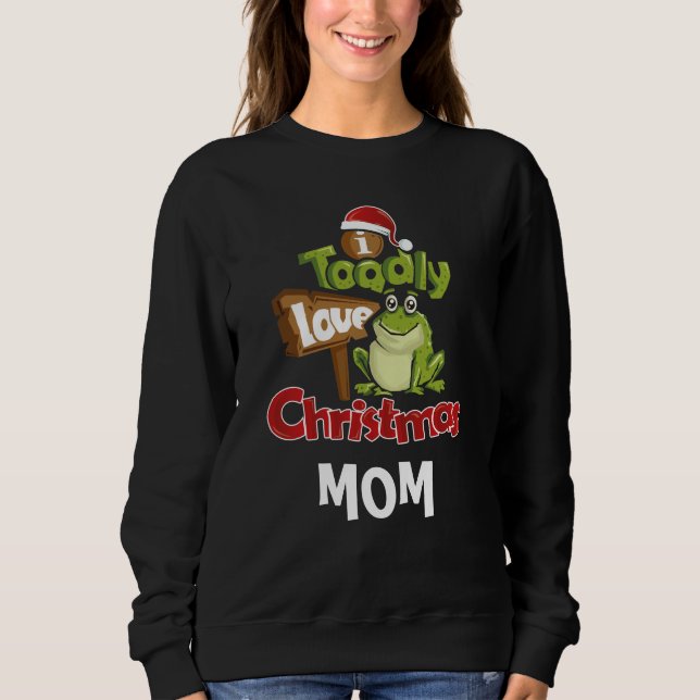 Sudadera La mamá personalizada ama a los Navidades de hoy (Anverso)