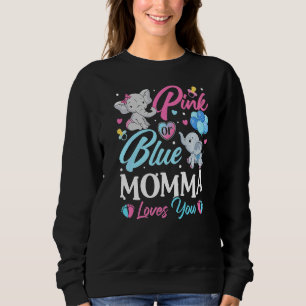 Sudadera La mami rosa azul elefante te ama el embarazo Reve