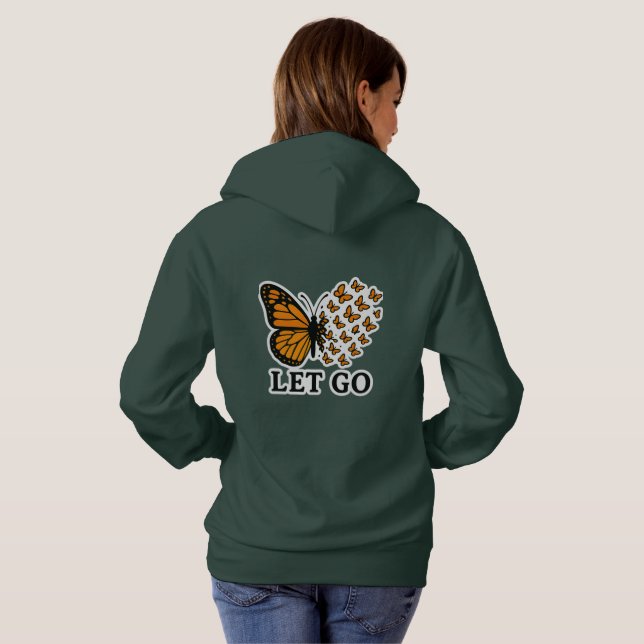 Sudadera La mariposa se transforma en pequeñas mariposas (Reverso completo)