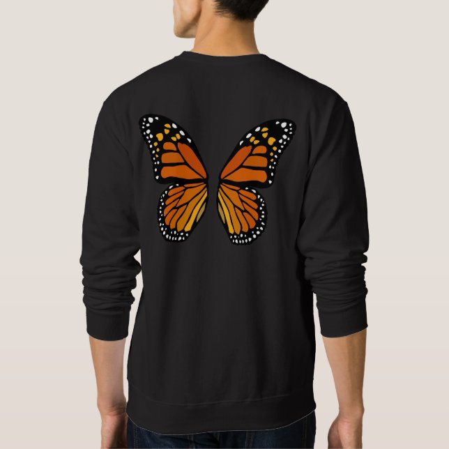 Sudadera La mariposa unisex de la camiseta de la mariposa (Reverso)