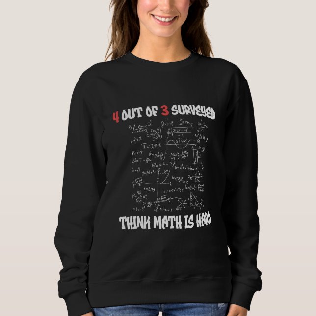 Sudadera La matemática es difícil de entender. Meme Math Ma (Anverso)