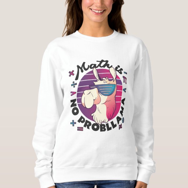 Sudadera La matemática no es probLlama (Anverso)