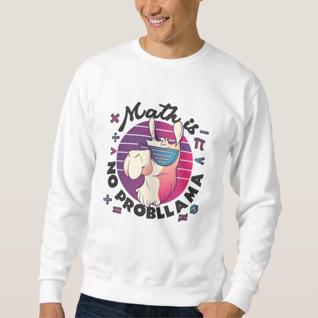 Sudadera La matemática no es probLlama (Anverso)
