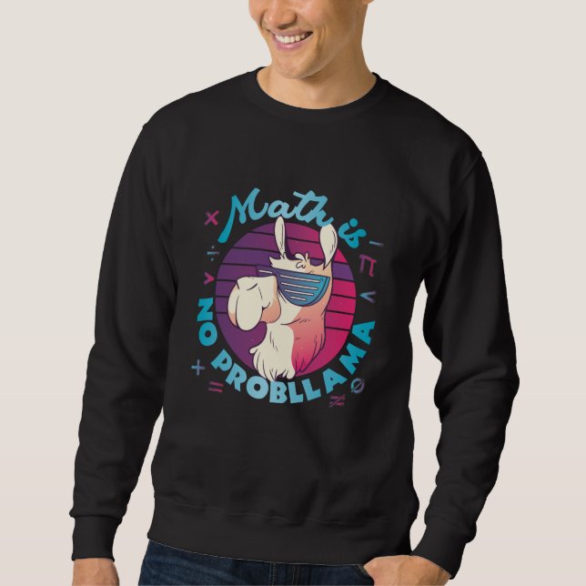 Sudadera La matemática no es probLlama (Anverso)