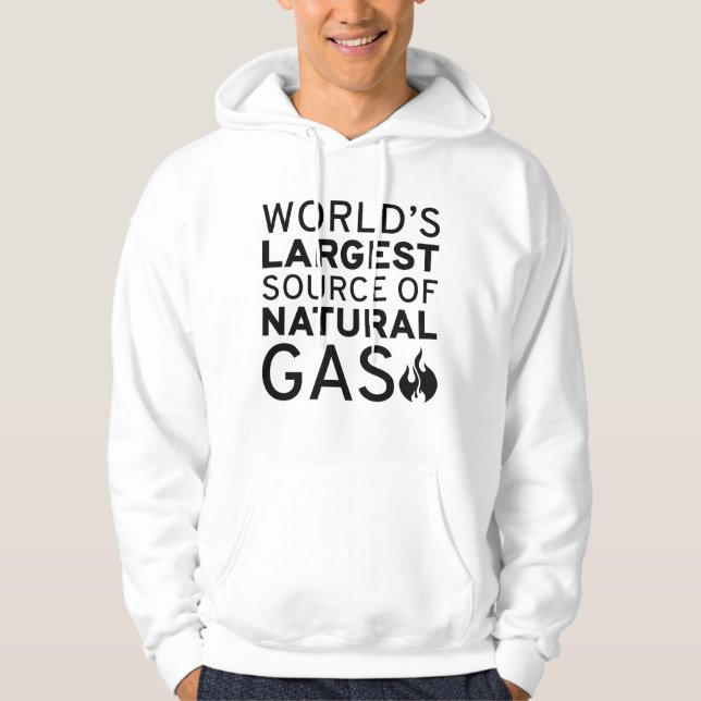 Sudadera La mayor fuente mundial de gas natural (Anverso)