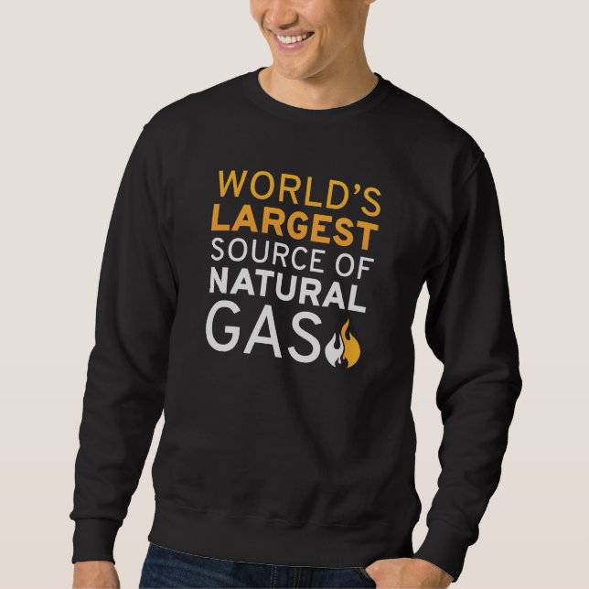 Sudadera La mayor fuente mundial de gas natural (Anverso)