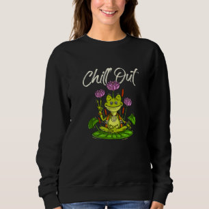 Sudadera La meditación divertida de Frog Yoga Chill Out
