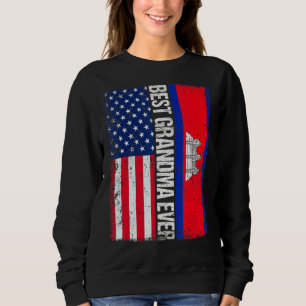 Sudadera La mejor abuela jamás retro estadounidense de Camb
