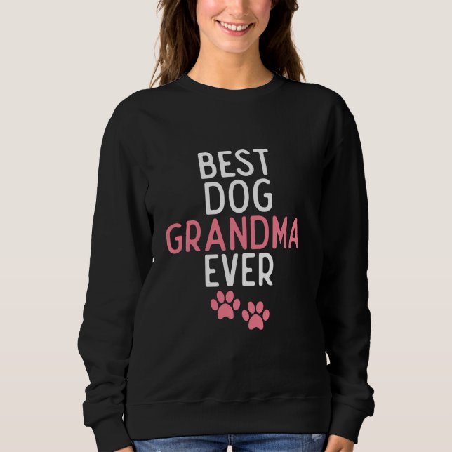 Sudadera La Mejor Abuela Perro de Todos los Tiempos Cachorr (Anverso)