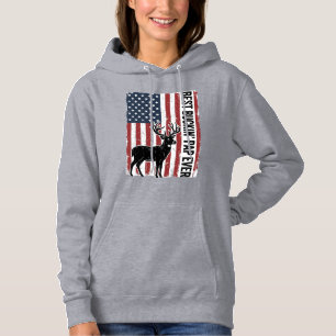 Sudadera La mejor bandera de ciervo papá ever de vector vin