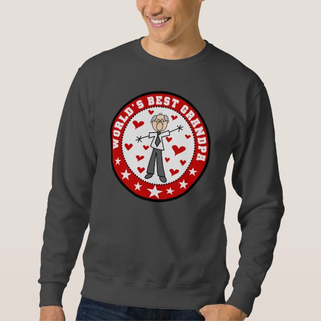 Sudadera La mejor camiseta del abuelo del mundo (Anverso)