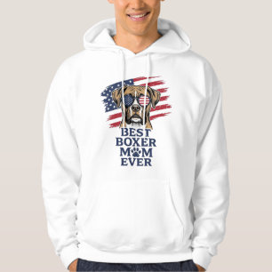 Sudadera La mejor camiseta patriótica para mamá de Boxer ja
