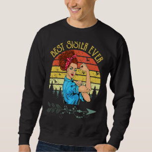 Sudadera La mejor hermana de la hermana hermana de Retro Vi