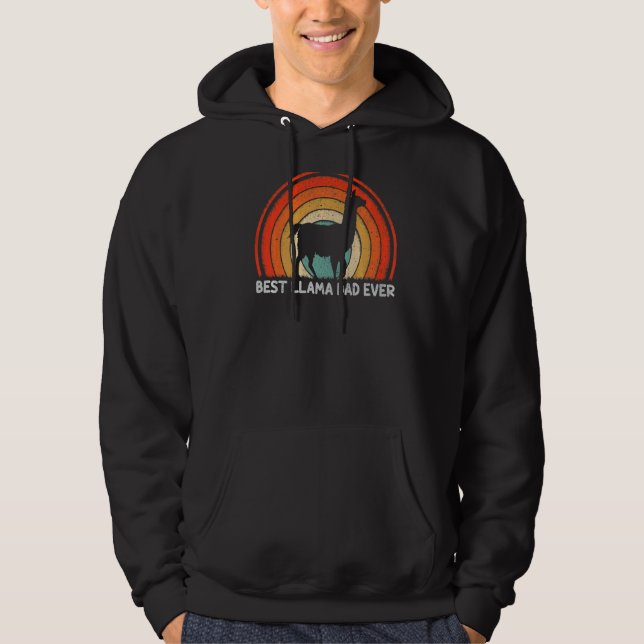 Sudadera La mejor llama papá de moda masculina (Anverso)