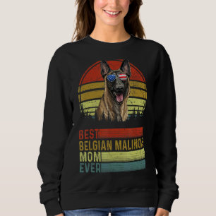 Sudadera La mejor madre belga malinois del perro jamás fue 