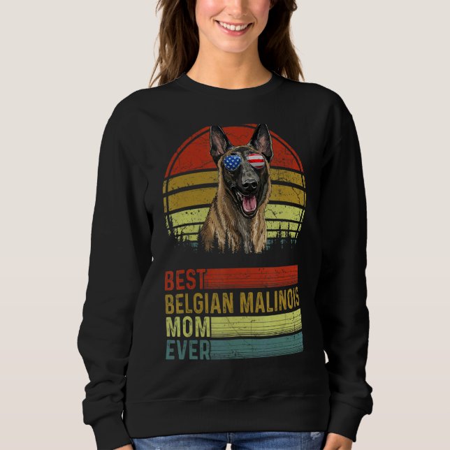 Sudadera La mejor madre belga malinois del perro jamás fue  (Anverso)