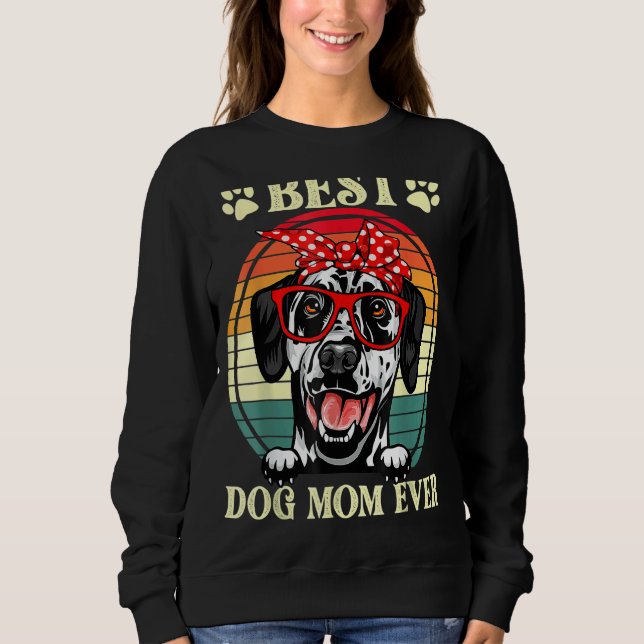 Sudadera La mejor madre de perro de la época de Dalmacia (Anverso)