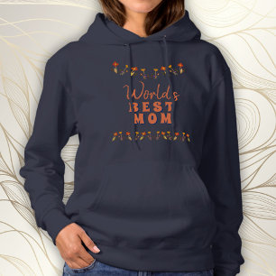 Sudadera La mejor madre del mundo florió azul de la marina 