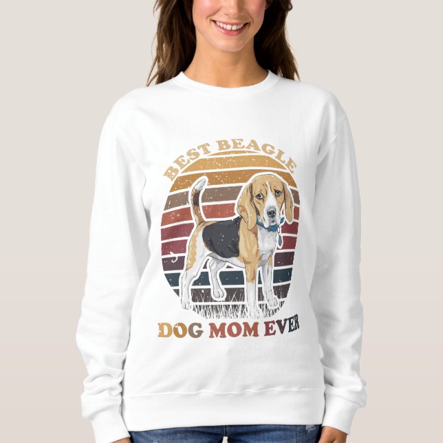 Sudadera La mejor madre del perro beagle jamás (Anverso)