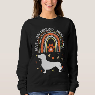 Sudadera La mejor madre del perro de Dachshund, mamá feliz