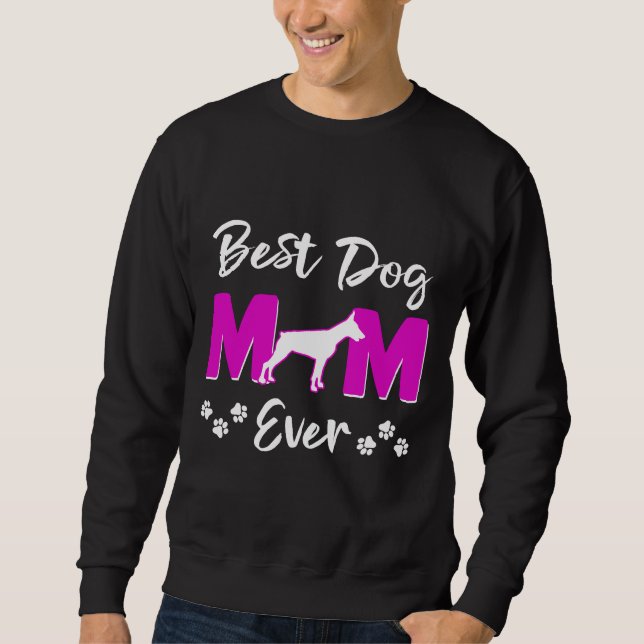 Sudadera La mejor madre del perro doberman (Anverso)