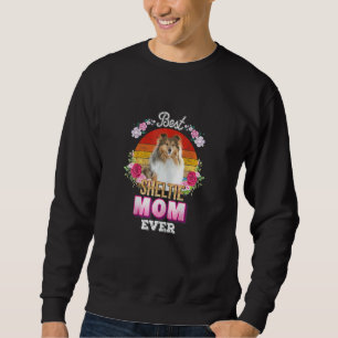 Sudadera La mejor madre del perro jamás Sheltie Floral Retr