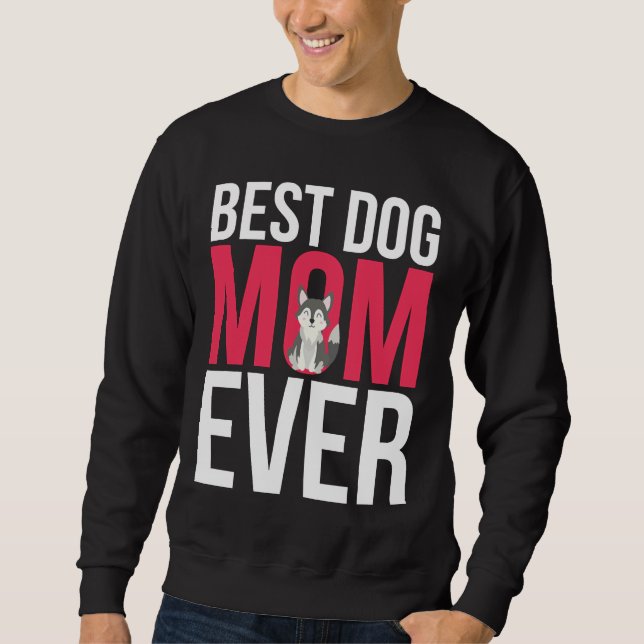 Sudadera La mejor madre del perro jamás Siberian Husky Mom (Anverso)