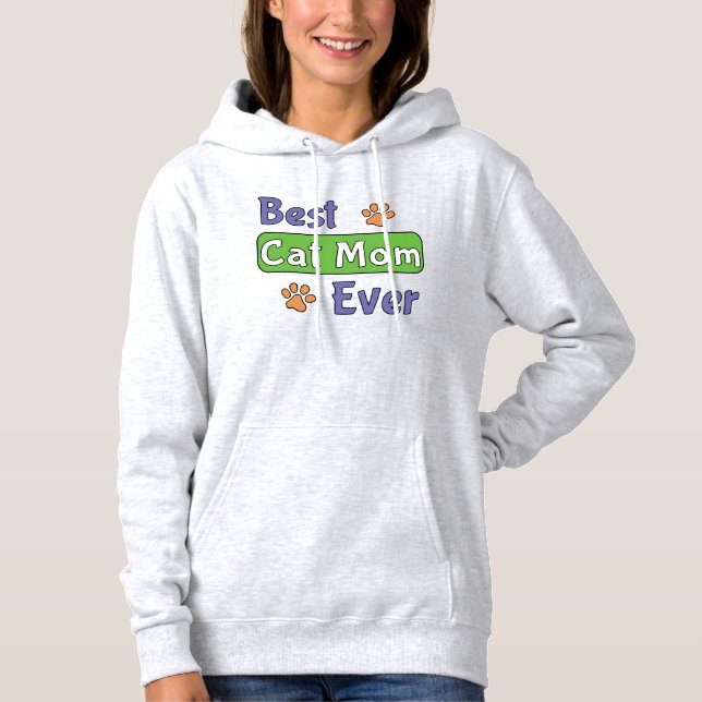 Sudadera La mejor mamá de gatos de todas (Anverso)