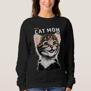 Sudadera La mejor mamá de gatos presente para gatos, madre