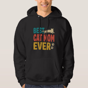 Sudadera La Mejor Mamá de Gatos Vintage Diseño de Amante de