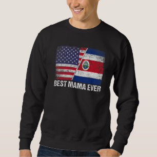 Sudadera La mejor mamá de la bandera de Costa Rica, D