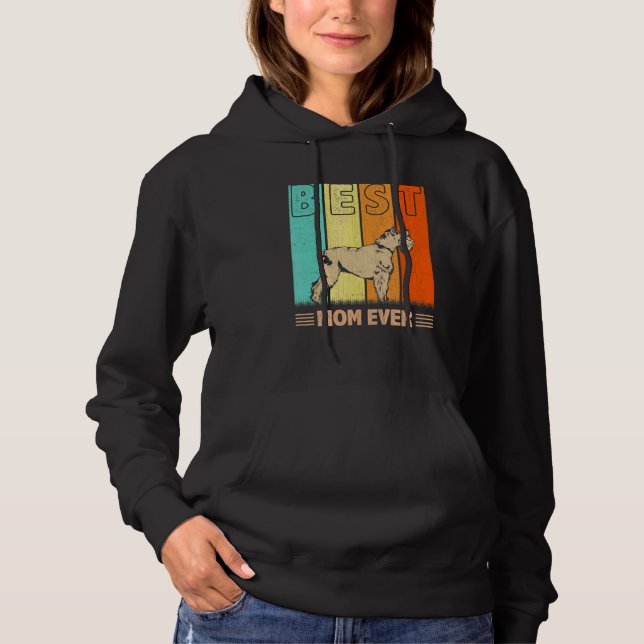 Sudadera La mejor mamá de perro de Schnauzer jamás retro ma (Anverso)