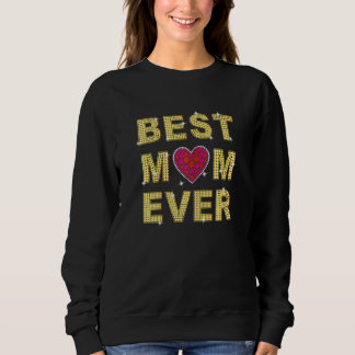 Sudadera La mejor mamá del corazón Diamante Graciosa de las