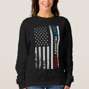 Sudadera La mejor mamá del mundo Bandera estadounidense de 