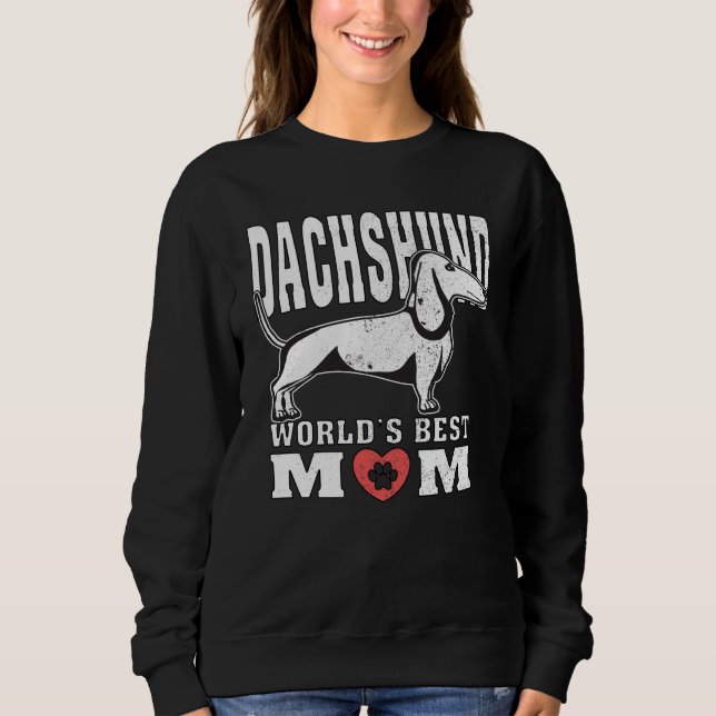Sudadera La mejor mamá del mundo de Dachshund (Anverso)