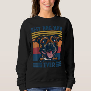 Sudadera La mejor mamá del perro del toro de Staffordshire