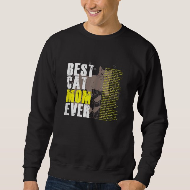 Sudadera La mejor mamá gata de la mujer (Anverso)