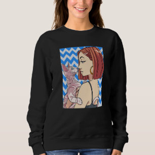 Sudadera La mejor mamá gata sfinx Mascota gatito gatita