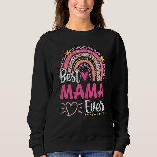 Sudadera La mejor mamá jamás leopardo del arco iris nueva a
