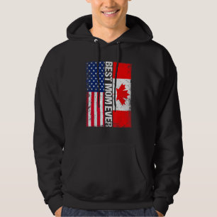 Sudadera La mejor mamá jamás mujeres retro bandera de Canad