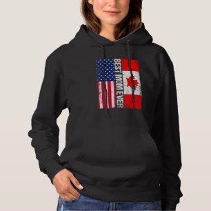 Sudadera La mejor mamá jamás mujeres retro bandera de Canad