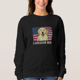 Sudadera La Mejor Mamá Labrador Americana Bandera Americana