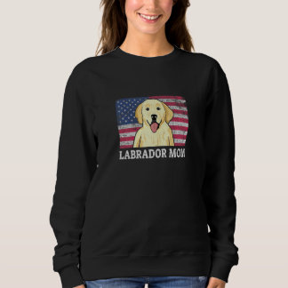 Sudadera La Mejor Mamá Labrador Americana Bandera Americana